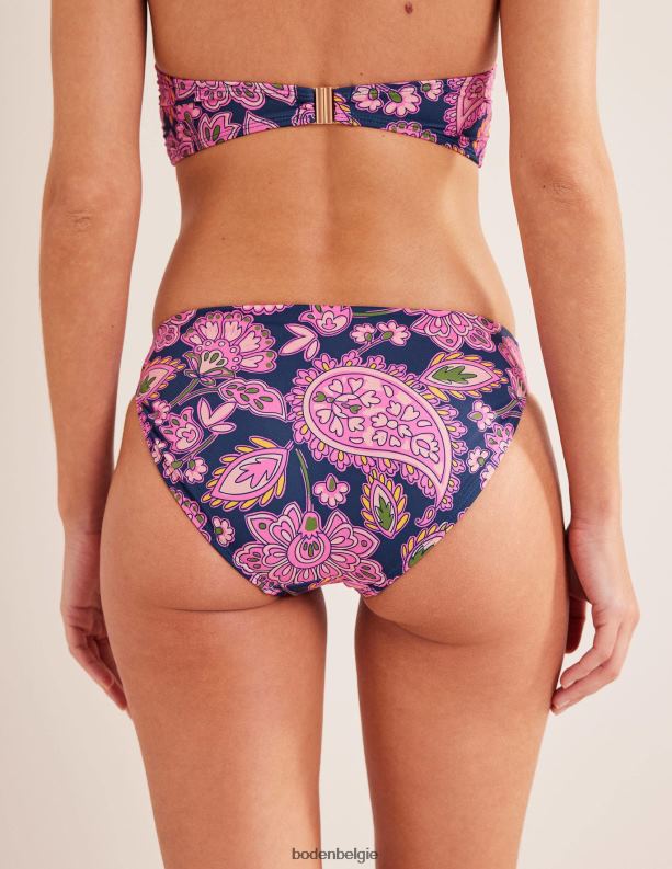 bikinibroekjes Boden X8VRNV1844 kleding vrouwen marineblauw en paisley terras