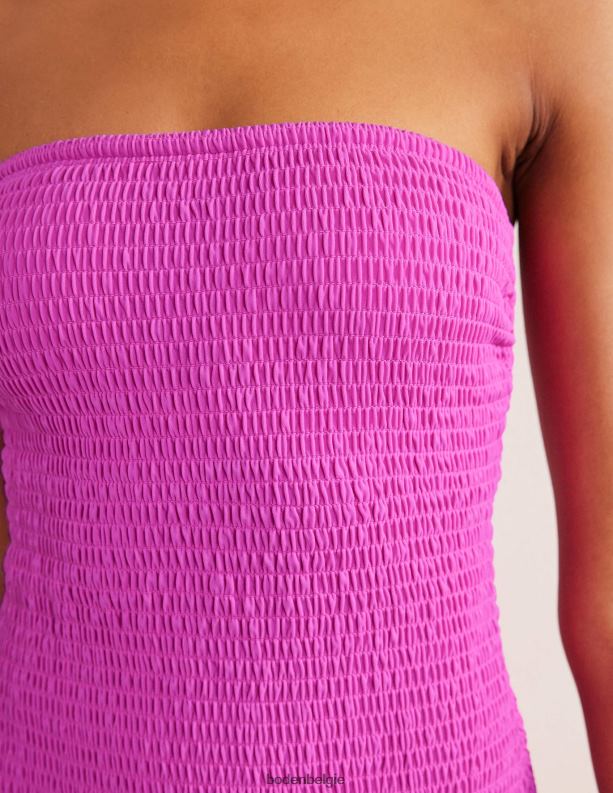 gesmokt bandeau-badpak Boden X8VRNV2450 kleding vrouwen geweldig roze