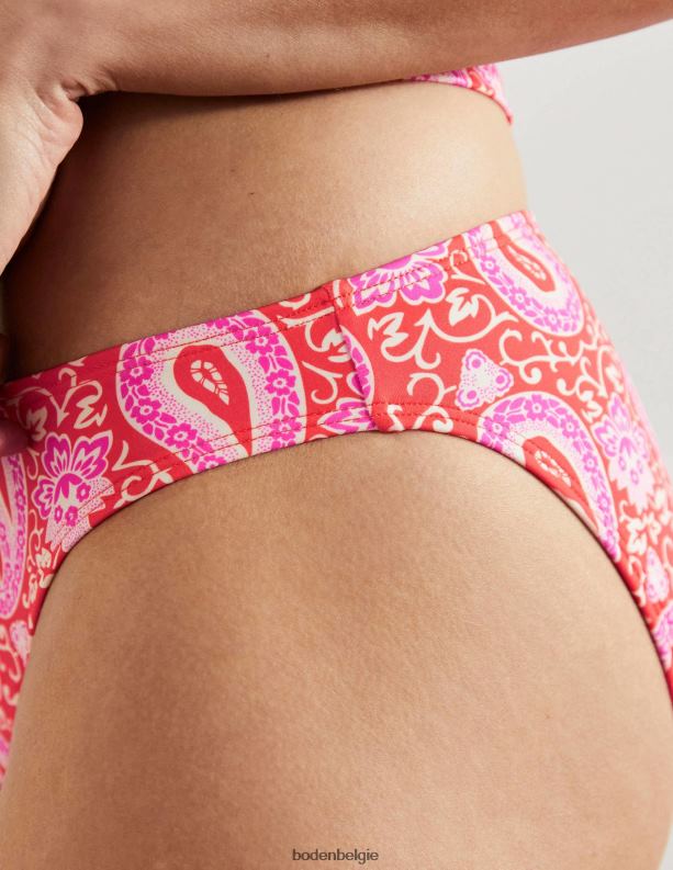 klassiek bikinibroekje Boden X8VRNV2473 kleding vrouwen heldere papaja en paisley