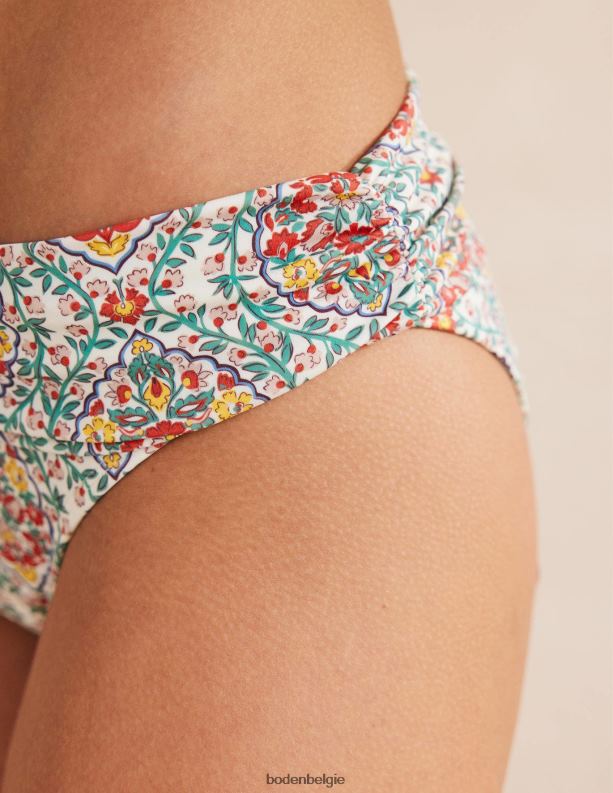 klassiek gevouwen bikinibroekje Boden X8VRNV1341 kleding vrouwen multi- en wijnterras