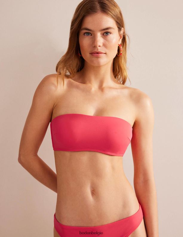 ondersteunende bandeau bikinitop Boden X8VRNV258 kleding vrouwen roze bes