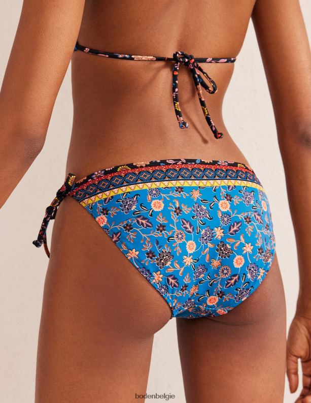 string bikinibroekje Boden X8VRNV2092 kleding vrouwen baleineblauw en lotusbloemblad
