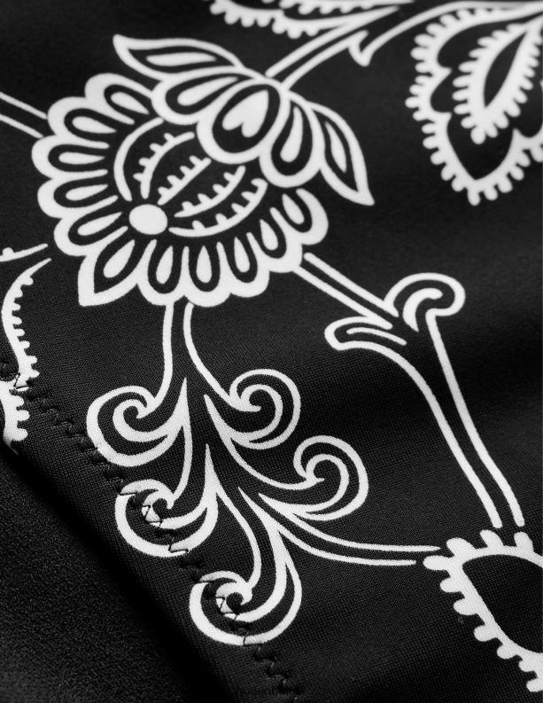 tanga bikinibroekje Boden X8VRNV264 kleding vrouwen zwart-witte bloemen