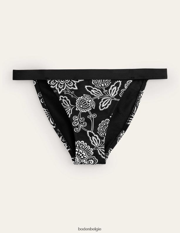 tanga bikinibroekje Boden X8VRNV264 kleding vrouwen zwart-witte bloemen