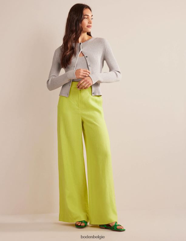 Highbury linnen broek Boden X8VRNV2594 kleding vrouwen citrus