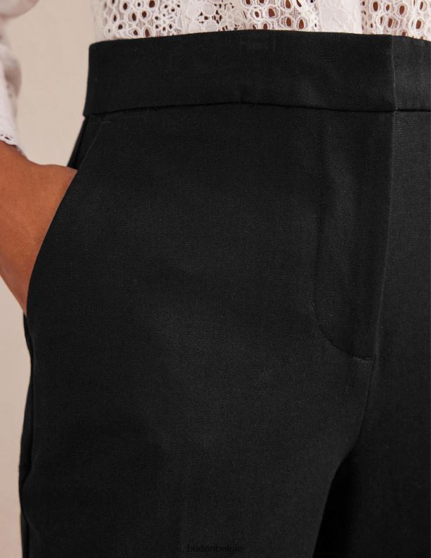 Toelopende bi-stretch broek Boden X8VRNV603 kleding vrouwen zwart