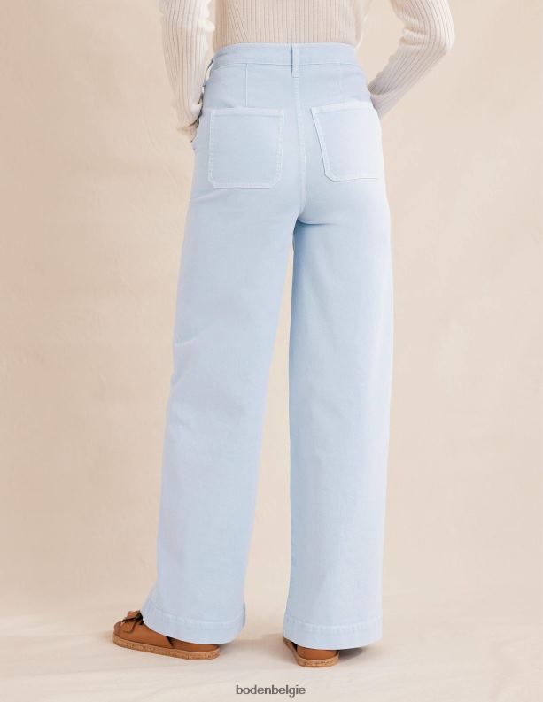 casual broek met wijde pijpen Boden X8VRNV1120 kleding vrouwen xenonblauw
