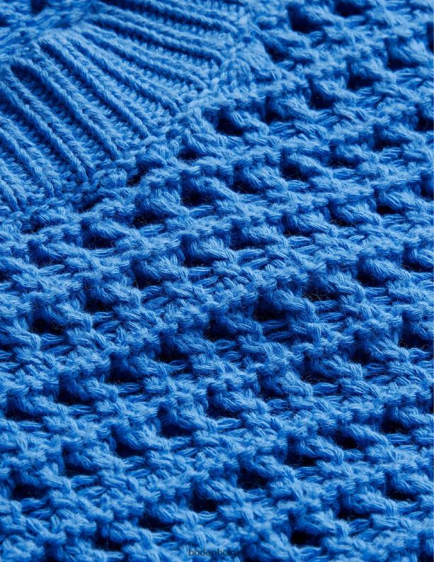 cropped gehaakte trui Boden X8VRNV1515 kleding vrouwen nevel blauw