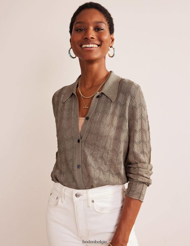 gebreid strandshirt Boden X8VRNV617 kleding vrouwen metalen steen