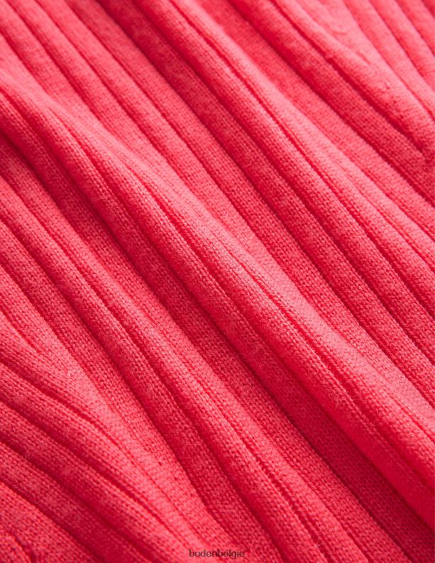 geribbelde merino trui Boden X8VRNV2088 kleding vrouwen koraal