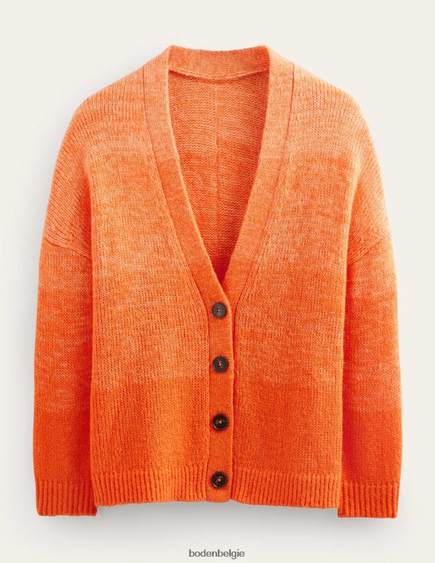 pluizig vest Boden X8VRNV2132 kleding vrouwen oranje ombre