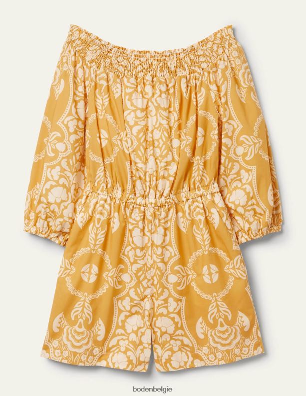 off-shoulder playsuit Boden X8VRNV2429 kleding vrouwen boter en passiebloem
