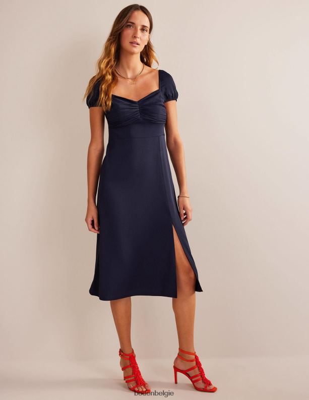 Midi-jurk met kapmouwen Boden X8VRNV6 kleding vrouwen marine