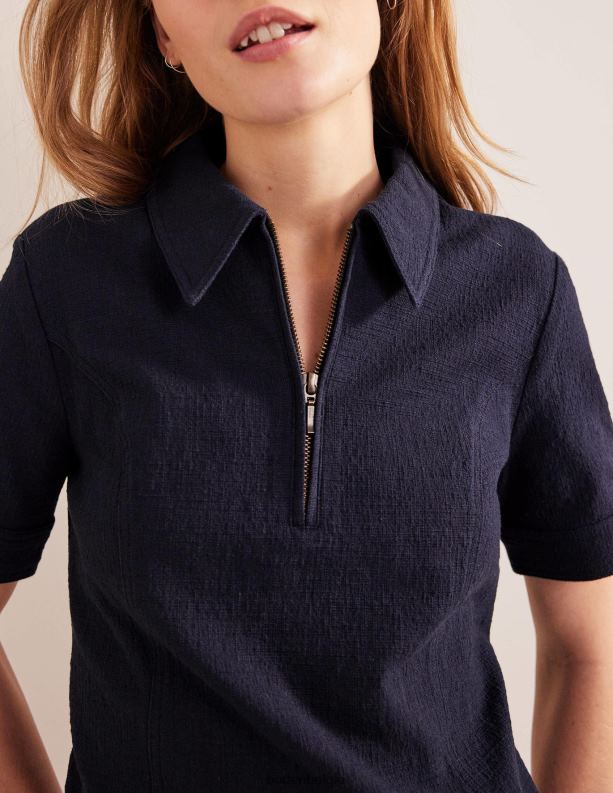Mini-shiftjurk met ritsdetail Boden X8VRNV1147 kleding vrouwen marine
