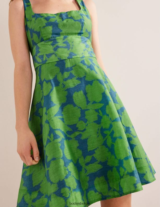 Organza mini-jurkje Boden X8VRNV1431 kleding vrouwen jasmijngroen en Windsor Bloom