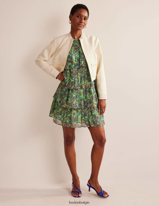 gelaagde halterjurk Boden X8VRNV572 kleding vrouwen pistache-ijs en paradijspop