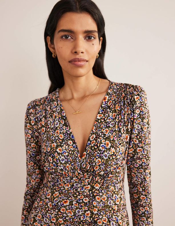 jersey mini-theejurk Boden X8VRNV1501 kleding vrouwen multi & Eden bloei