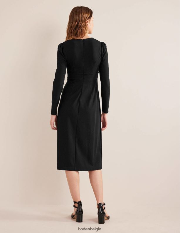 kolomjersey midi-theejurk Boden X8VRNV1585 kleding vrouwen zwart