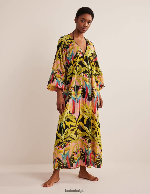 maxi empire strandkaftan Boden X8VRNV2452 kleding vrouwen multi & paradijspapegaai