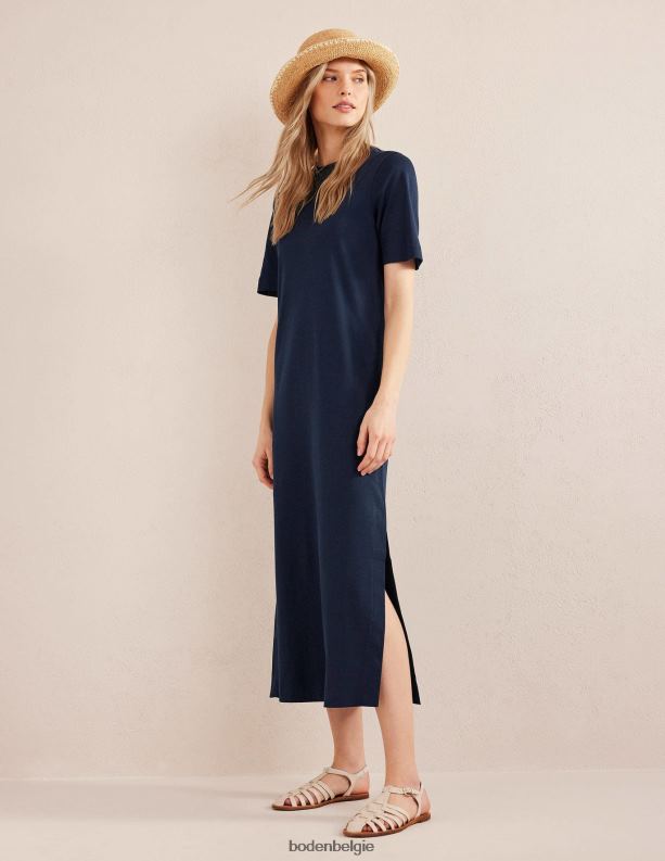 midi-t-shirtjurk van jersey Boden X8VRNV1125 kleding vrouwen marine