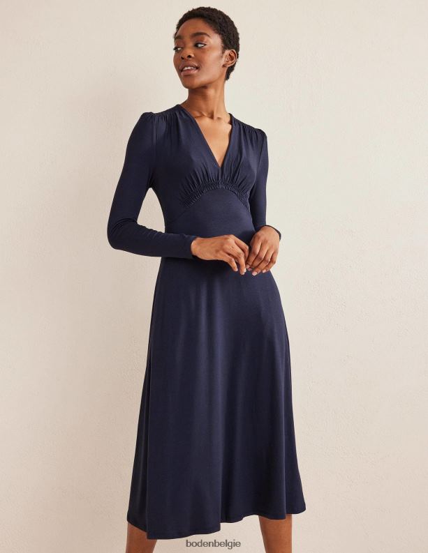 midi-theejurk van jersey Boden X8VRNV1378 kleding vrouwen marine