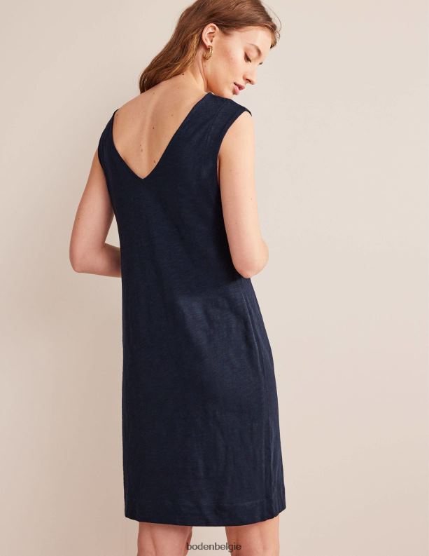 mouwloze jersey jurk Boden X8VRNV1170 kleding vrouwen marine