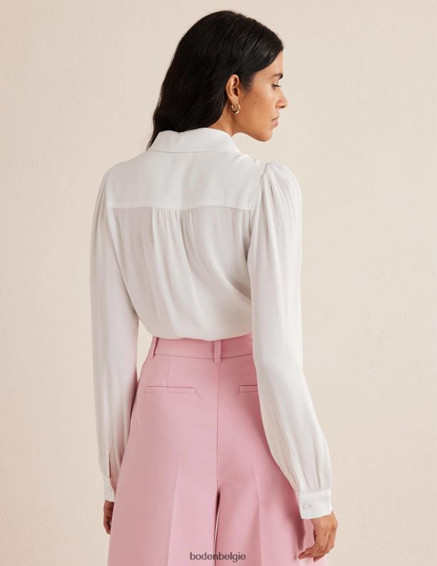 kanten slabbetjeblouse Boden X8VRNV2508 kleding vrouwen ivoor