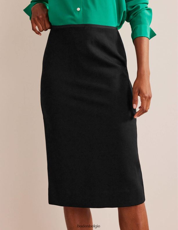 Midi-rok van stretchjersey Boden X8VRNV638 kleding vrouwen zwart