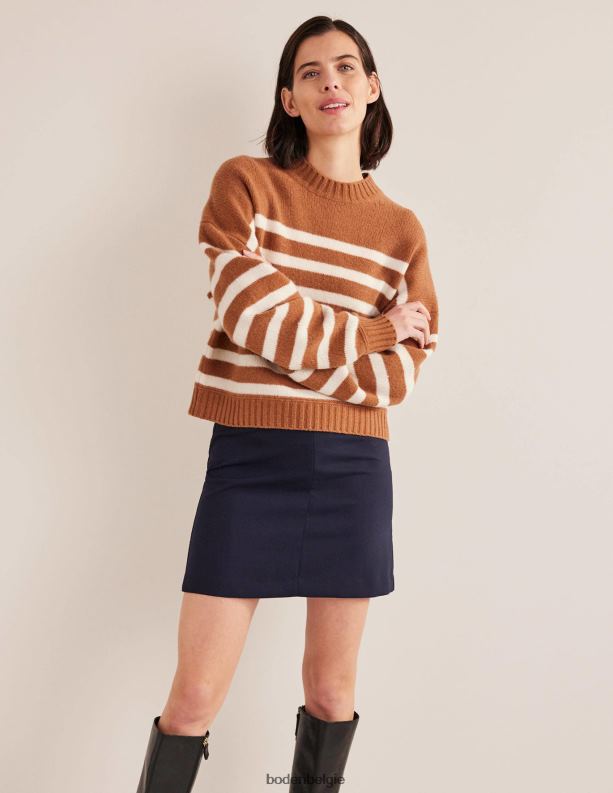 Minirok met bi-stretch Boden X8VRNV651 kleding vrouwen marine