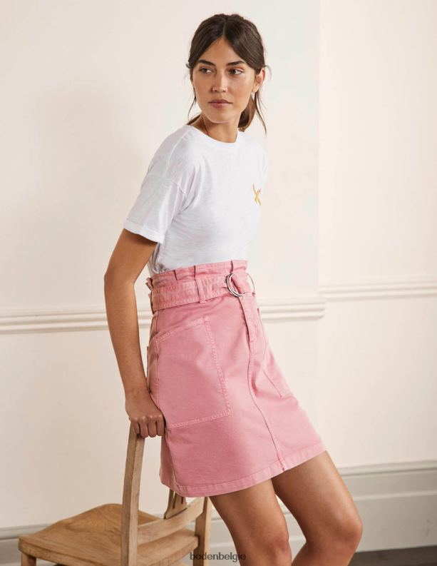 rok met paperbag-stropdas Boden X8VRNV2413 kleding vrouwen kersensmoothie