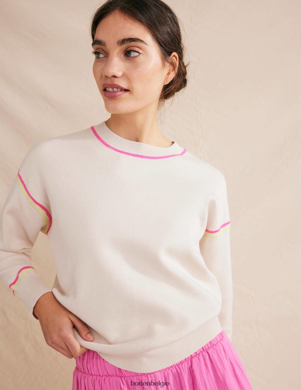 gebreide trui Boden X8VRNV1283 kleding vrouwen warm ivoor