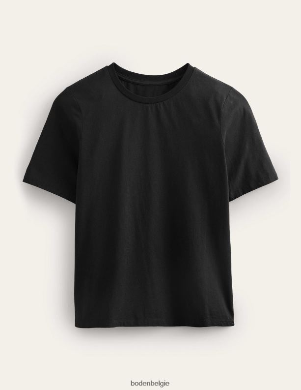 T-shirt van puur katoen met ronde hals Boden X8VRNV1811 kleding vrouwen zwart