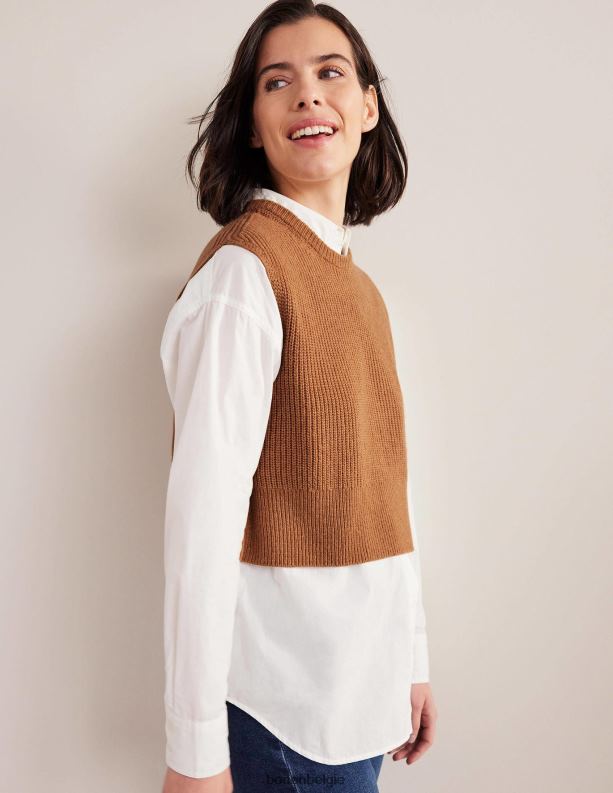 bijgesneden geribbelde tank Boden X8VRNV1646 kleding vrouwen knuffelbeer