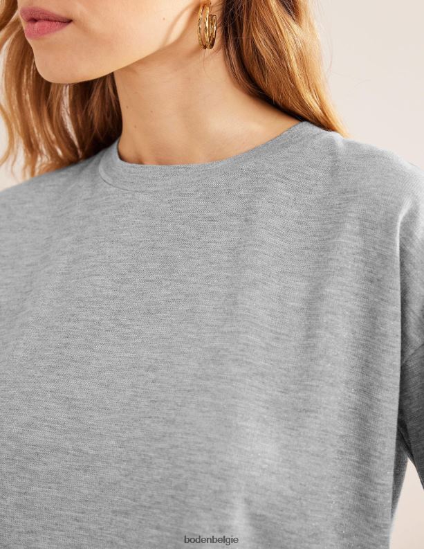 boxy glittertopje Boden X8VRNV1495 kleding vrouwen grijs gemêleerd/goud