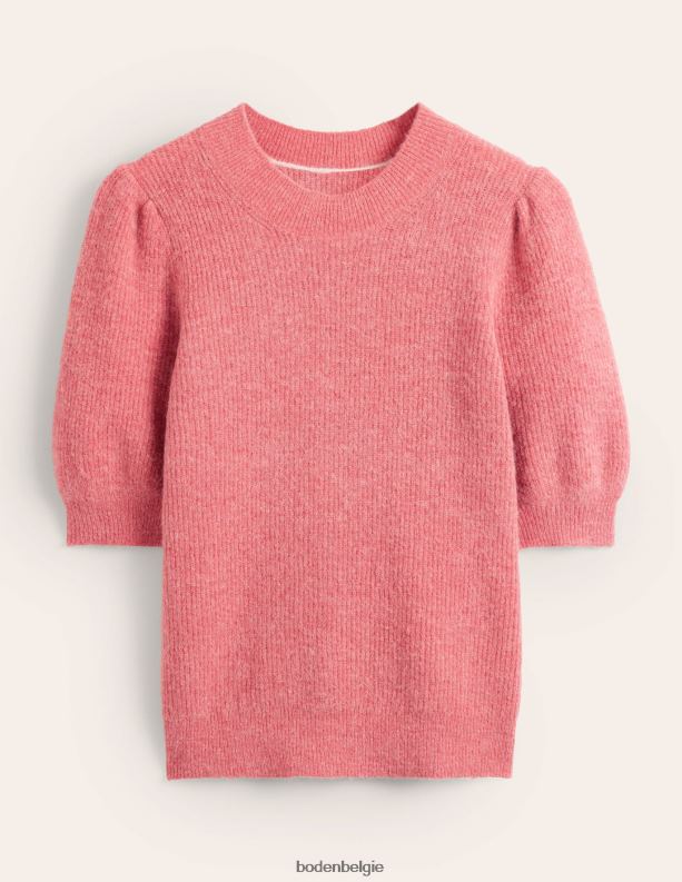 geribbelde pluizige top Boden X8VRNV1527 kleding vrouwen vervaagde roos