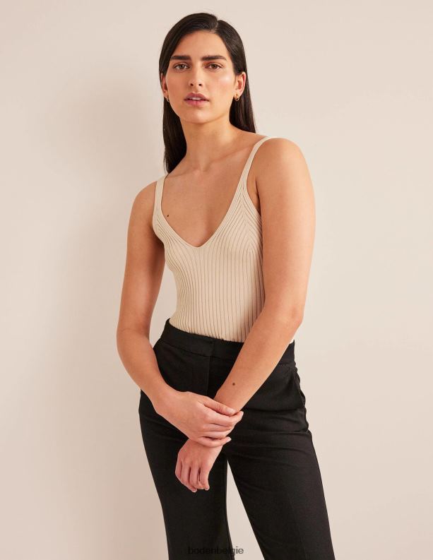 geribbelde vesttop Boden X8VRNV2075 kleding vrouwen touw