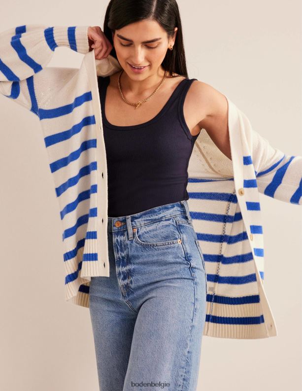 katoenen geribbeld schepvest Boden X8VRNV1447 kleding vrouwen marine