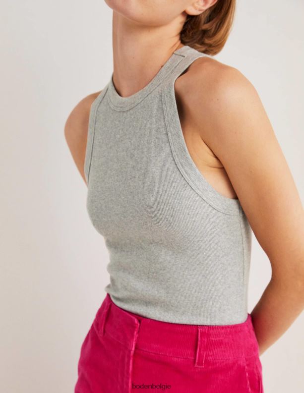 katoenen geribbeld vest Boden X8VRNV1792 kleding vrouwen grijze mergel