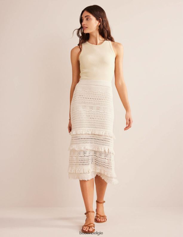 katoenen geribbeld vest Boden X8VRNV1919 kleding vrouwen parelgort