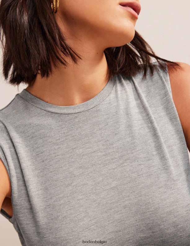 sprankelende vesttop Boden X8VRNV1570 kleding vrouwen grijs gemêleerd/goud