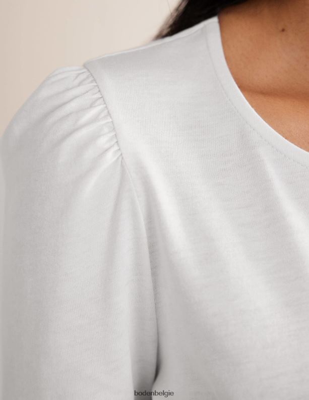 superzachte top met lange mouwen Boden X8VRNV176 kleding vrouwen wit