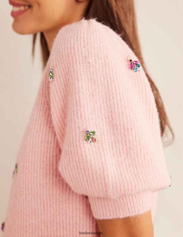 verfraaid pluizig t-shirt Boden X8VRNV1467 kleding vrouwen heemst