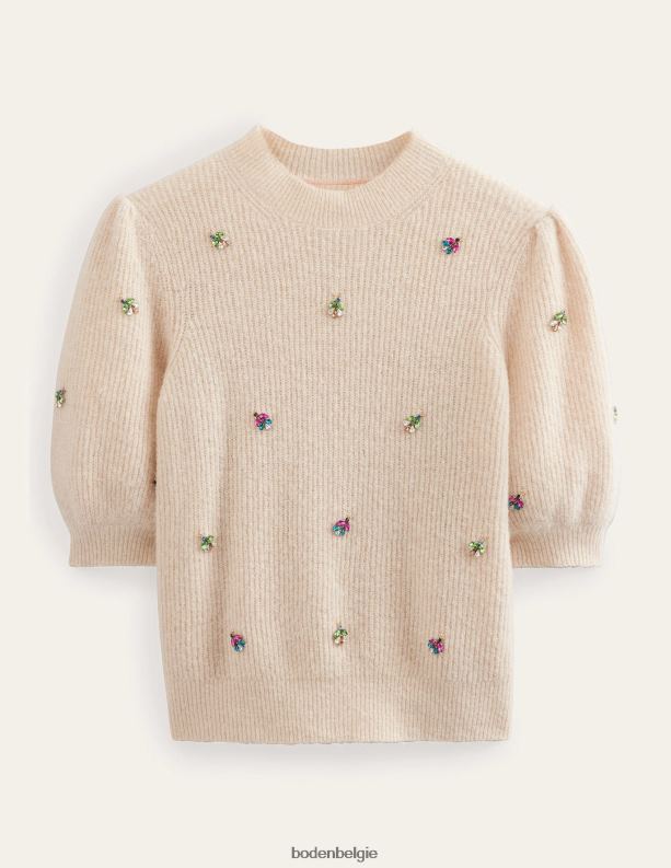 verfraaid pluizig t-shirt Boden X8VRNV1721 kleding vrouwen touw