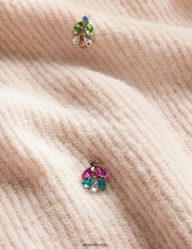 verfraaid pluizig t-shirt Boden X8VRNV1721 kleding vrouwen touw