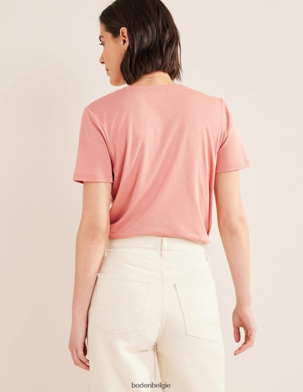 zacht aanvoelend t-shirt Boden X8VRNV1735 kleding vrouwen roze
