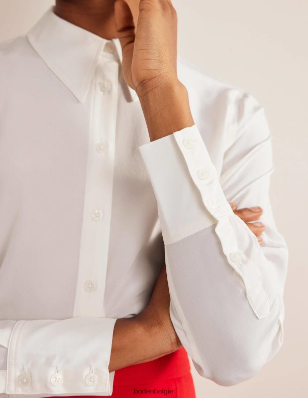 zijden hemd Boden X8VRNV154 kleding vrouwen ivoor