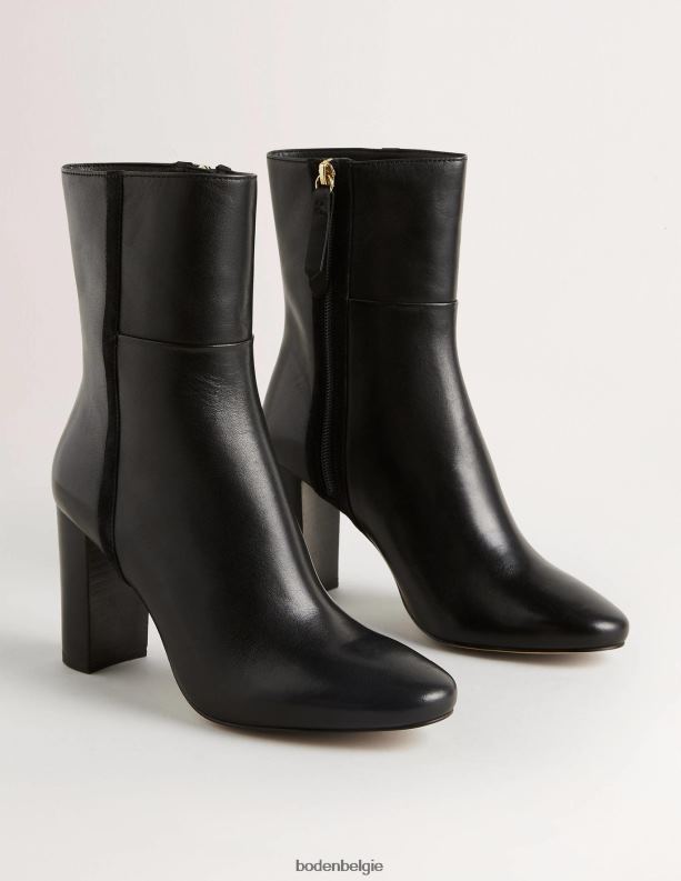 leren enkellaarsjes Boden X8VRNV2344 schoenen vrouwen zwart